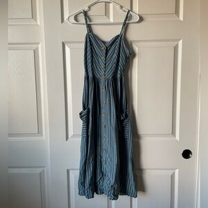 Urban Outfitters Cooperative Emilia Linen Button down Midi Dress
